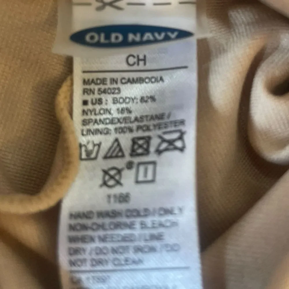 Old Navy One Shoulder High Waist Bikini Navy Blue White Polka Dots Size Small
